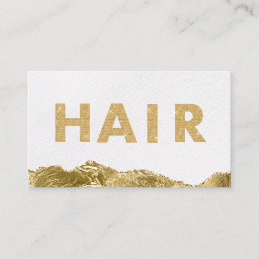 QR-Code für White Gold Hair Stylist Visitenkarte (Vorderseite)