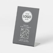 QR-Code für WIFI und Firmenlogo Sockelschild (Vorderseite)