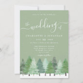 QR-Code für "Winter Woodland Sage Green Wedding" Einladung (Vorderseite)
