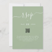 QR-Code für "Winter Woodland Sage Green Wedding" Einladung (Rückseite)