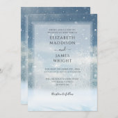 QR-Code für Winterschneewald Hochzeit Einladung (Vorne/Hinten)