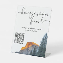 QR-Code für Yosemite Half Dome Sunset Honeymoon Fu Sockelschild