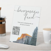 QR-Code für Yosemite Half Dome Sunset Honeymoon Fu Sockelschild (In SItu)