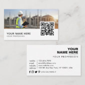 QR-Code für zivilen Ingenieur Visitenkarte (Vorne/Hinten)