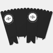 QR-Code für zwei Firmenlogos Text Schwarzer Zeiche Geschenkschachtel (Ungeklappt)