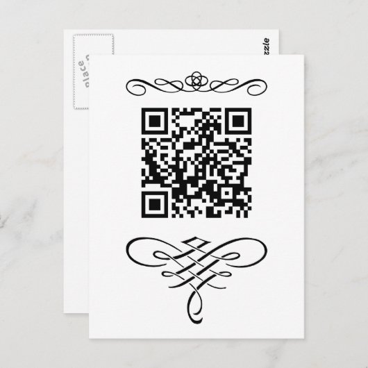 QR-Code geblüht Postkarte (Vorne/Hinten)
