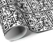 QR-Code Geburtstag Geschenkpapier (Rolleneckpunkt)