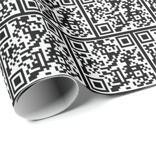 QR-Code Geburtstag Geschenkpapier (Rolleneckpunkt)