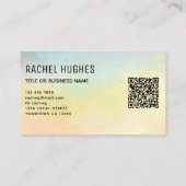 QR Code Gelbe Sonnenblume Visitenkarte (Rückseite)