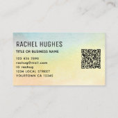 QR Code Gelbe Sonnenblume Visitenkarte (Rückseite)