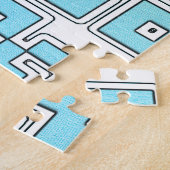 QR-Code - Gelbes Aqua Puzzle (Seite)