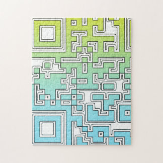QR-Code - Gelbes Aqua Puzzle