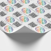 QR Code Generator & Business Logo Modern Promo Geschenkpapier (Ecke)