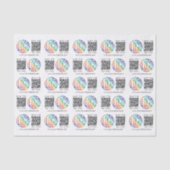 QR Code Generator & Business Logo Modern Promo Seidenpapier (Vorderseite)