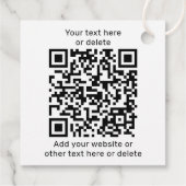 QR Code Generator & Business-Logo Moderne Minimal Geschenkanhänger (Rückseite)