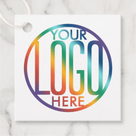 QR Code Generator & Business-Logo Moderne Minimal Geschenkanhänger