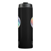 QR Code Generator Business Logo Werbung schwarz Thermosbecher (Vorderseite)