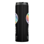 QR Code Generator Business Logo Werbung schwarz Thermosbecher (Rückseite)