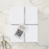 QR-Code-Generator & Firmenlogo Modern Minimal Geschenkanhänger (Mit Garn)