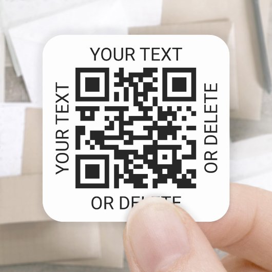 QR-Code-Generator Geschäft Promotional Weiß Quadratischer Aufkleber