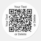 QR-Code-Generator Geschäft Promotional Weiß Runder Aufkleber (Vorderseite)