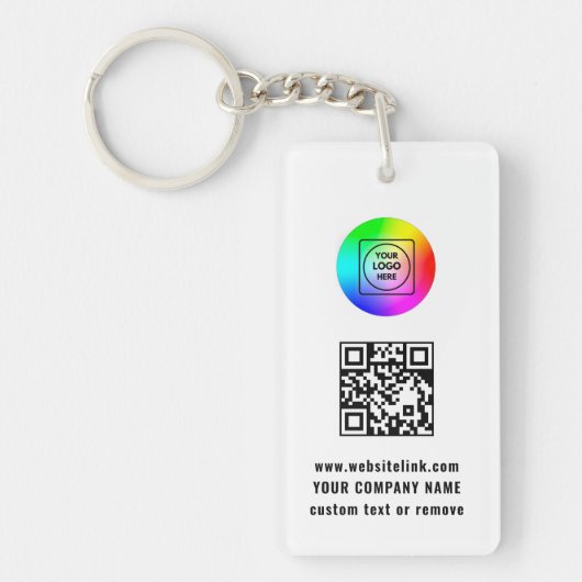 QR-Code-Generator-Geschäfts-Promo-Schlüsselanhänge Schlüsselanhänger (Vorderseite)