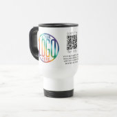 QR-Code-Generator & Ihr Logo Geschäftswerbung Reisebecher (Vorderseite Links)