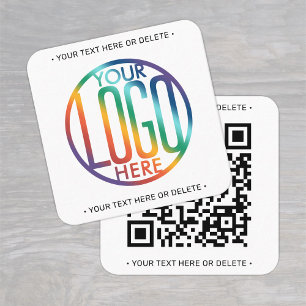 QR Code Generator & Logo Modern Minimalistisch Quadratische Visitenkarte