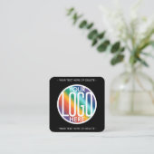 QR Code Generator & Logo Modern Minimalistisch Sch Quadratische Visitenkarte (Stehend Vorderseite)