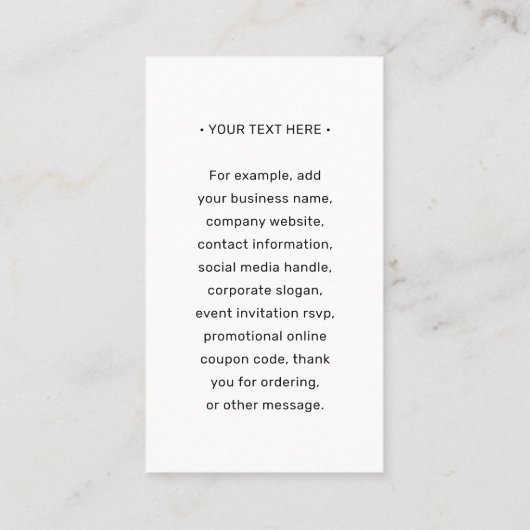 QR Code Generator & Logo Modernste, minimale Verti Visitenkarte (Rückseite)