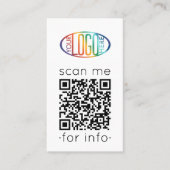 QR Code Generator & Logo Modernste, minimale Verti Visitenkarte (Vorderseite)