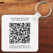QR Code Generator & Logo Werbeaktion Schlüsselanhänger (Rückseite)