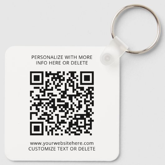 QR Code Generator & Logo Werbeaktion Schlüsselanhänger (Rückseite)
