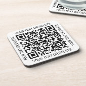 QR Code Generator Modern Business Promotional Getränkeuntersetzer (Linke Seite)
