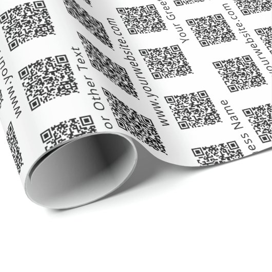 QR Code Generator Moderne Unternehmensförderung Geschenkpapier (Rolleneckpunkt)