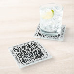 QR Code Generator Moderne Unternehmensförderung Glasuntersetzer<br><div class="desc">Freigeben Sie eine Website mit benutzerdefinierten QR-Code quadratische Untersetzer. Um Ihren eigenen QR-Code mit dem Generator zu erstellen, geben Sie einfach die URL der Website in die Vorlage ein. Alle Formulierungen sind einfach zu personalisieren oder zu löschen, und auch die Farben und Schriftart sind mit dem Zazzle Design Tool leicht...</div>