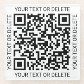 QR Code Generator Moderne Unternehmensförderung Glasuntersetzer (Vorderseite)
