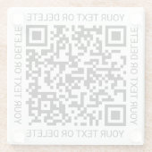 QR Code Generator Moderne Unternehmensförderung Glasuntersetzer (Rückseite)