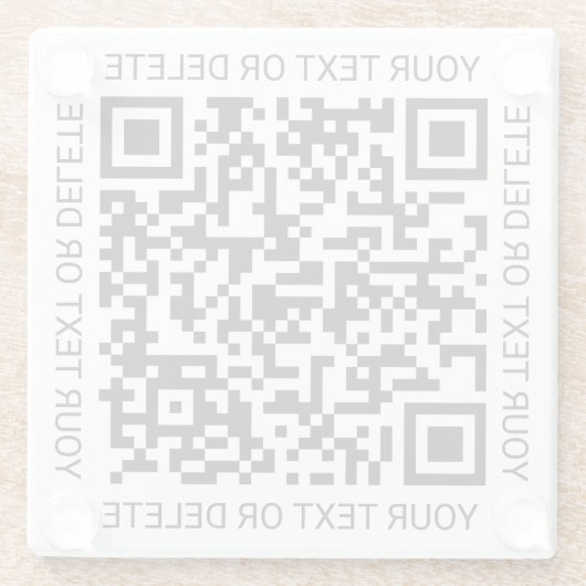 QR Code Generator Moderne Unternehmensförderung Glasuntersetzer (Rückseite)