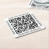 QR Code Generator Moderne Unternehmensförderung Rechteckiger Pappuntersetzer (angewinkelt)