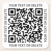 QR Code Generator Moderne Unternehmensförderung Rechteckiger Pappuntersetzer (Vorderseite)
