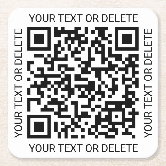 QR Code Generator Moderne Unternehmensförderung Rechteckiger Pappuntersetzer (Vorderseite)