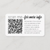 QR Code Generator Moderner Minimalistischer weißer Visitenkarte (Vorderseite)