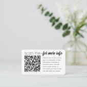 QR Code Generator Moderner Minimalistischer weißer Visitenkarte (Stehend Vorderseite)