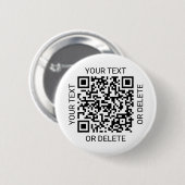 QR-Code-Generator Promotions-Website Einfach Weiß Button (Vorne & Hinten)