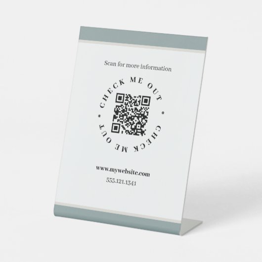QR-Code-Generator Sockelschild (Vorderseite)