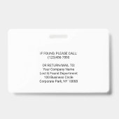 QR-Code-Generator und Ihre nicht-Foto-weiße Logo-I Ausweis (Rückseite)