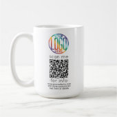 QR Code Generator und Werbung für Ihr Logo Kaffeetasse (Links)