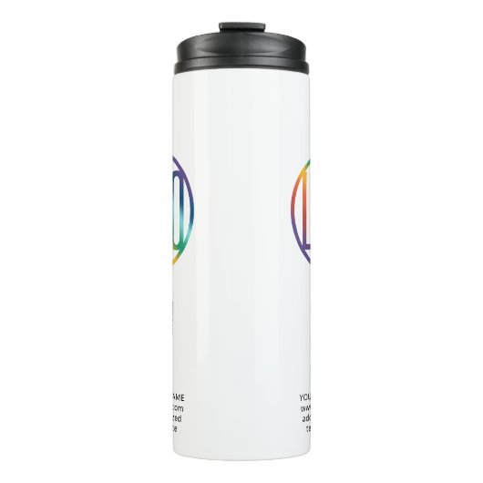 QR Code Generator und Werbung für Ihr Logo Thermosbecher (Vorderseite)