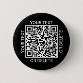QR Code Generator Werbewebsite Einfach Schwarz Button (Vorderseite)